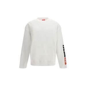 Diesel White Cotton Men's Sweatshirt